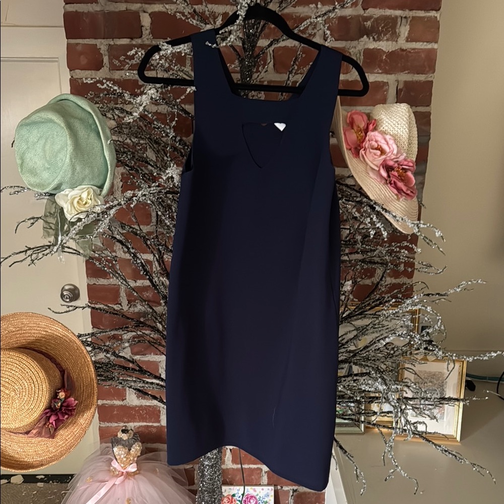 Milly Blue Ribbed Sheath Mini Dress